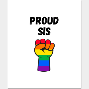 Proud Sis Rainbow Pride T Shirt Design Posters and Art